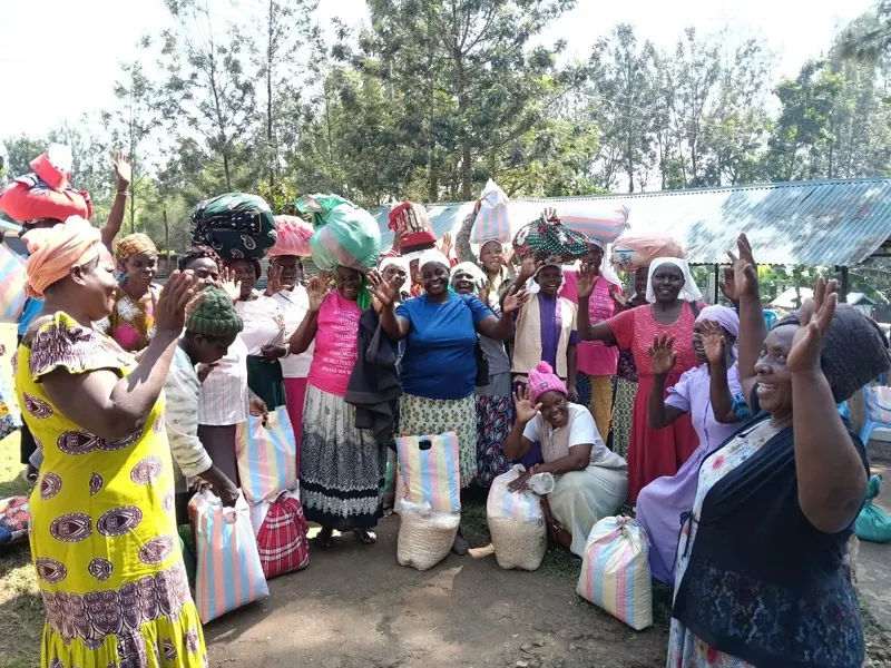 Widows in Waweza's program celebrating together